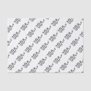 Snake Grey and Light Grey Silhouette Tissue Paper