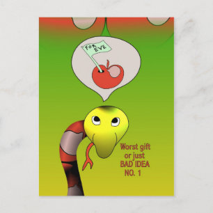 Snake has a bad idea postcard