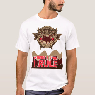 Snake Head Fish Where I Swim I Rule T-Shirt