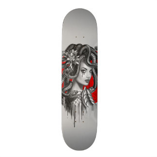 Snake Head Girl Medusa from Greek Myth Skateboard