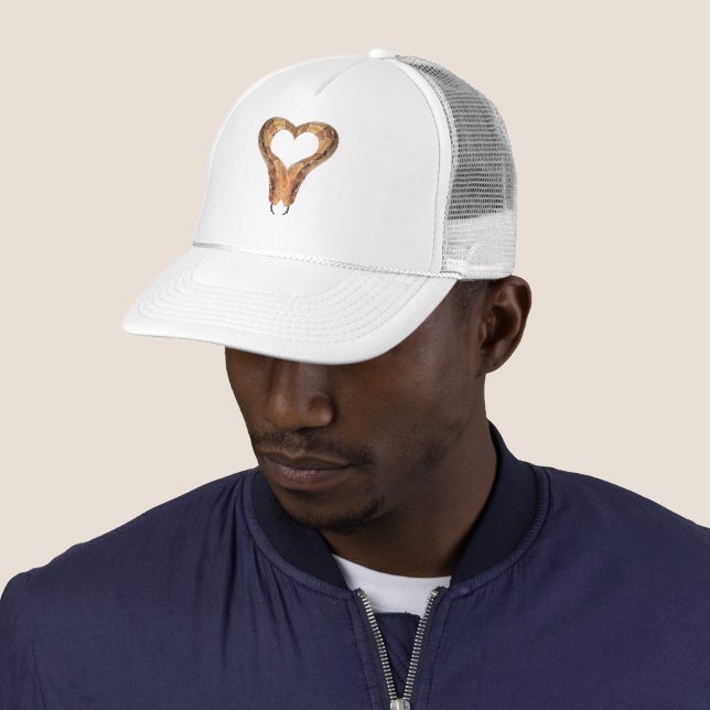 Snake Heart Shape Trucker Hat (In Situ)
