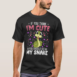 Snake Heart Valentine's Day Animal For Womens Kids T-Shirt