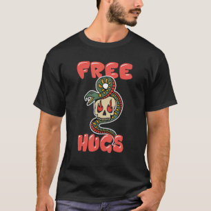 Snake Hugs Serpents Skull Venomous Snakes T-Shirt