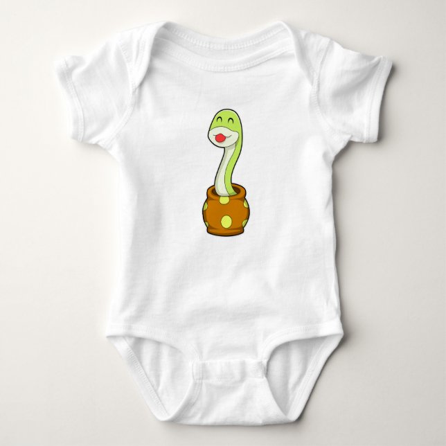 Snake in Jar Baby Bodysuit (Front)