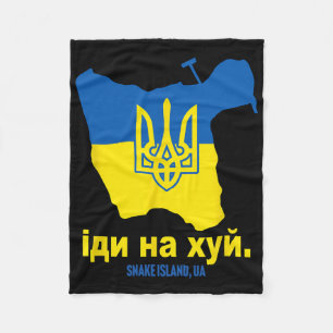 Snake Island Ukraine Go F Yourself Solidarity Pro  Fleece Blanket
