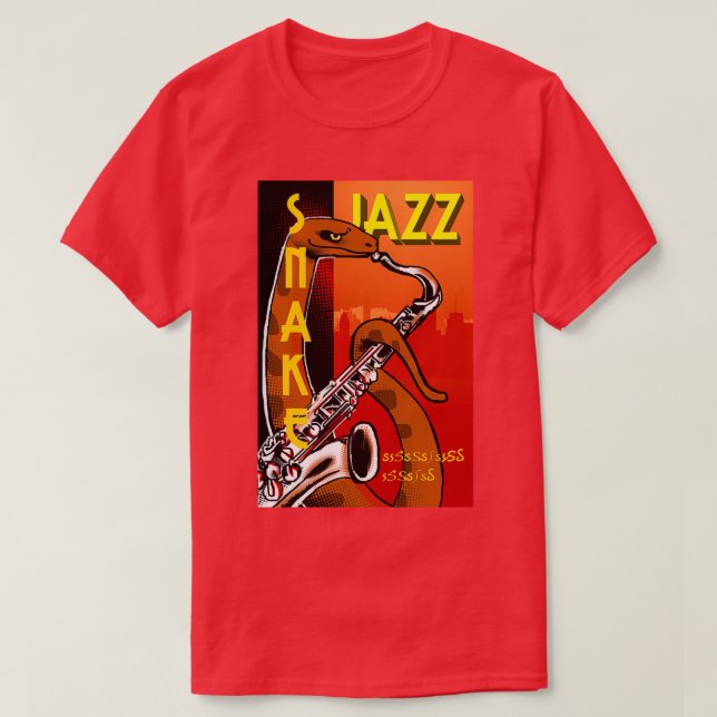 Snake Jazz Vintage T-Shirt (Design Front)
