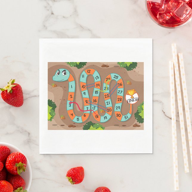 Snake Ladder Game Napkin (Creator Uploaded)
