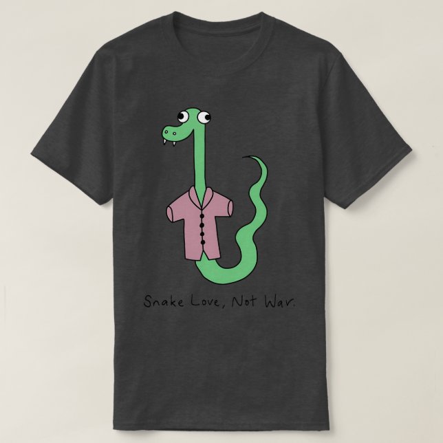 Snake Love Not War  T-Shirt (Design Front)