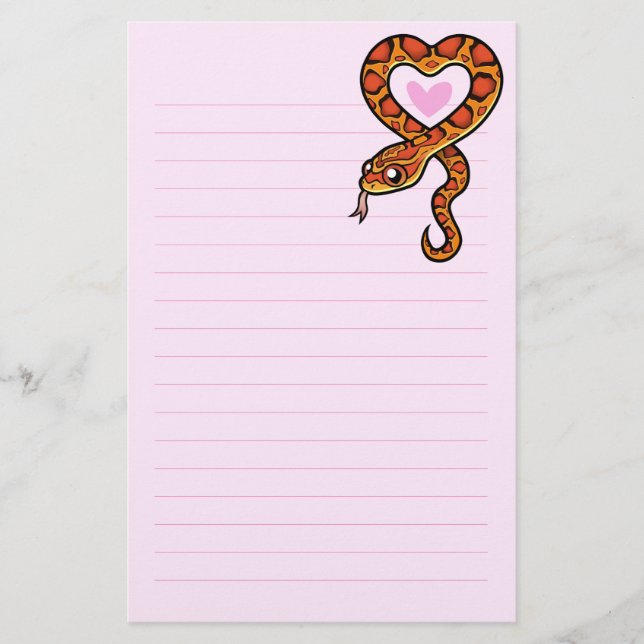 Snake Love Stationery (Front)