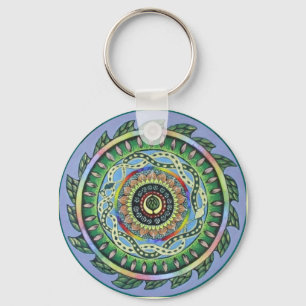 Snake Mandala Key Ring