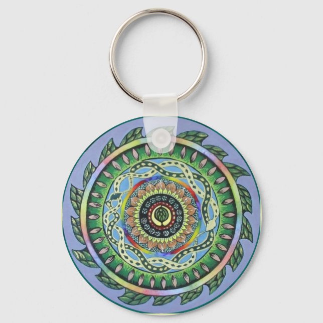 Snake Mandala Key Ring (Front)