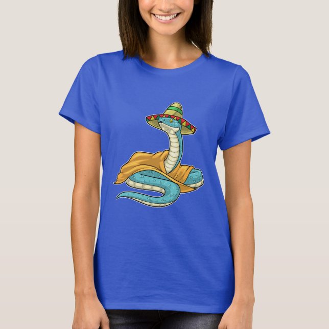 Snake Mexican hat T-Shirt (Front)