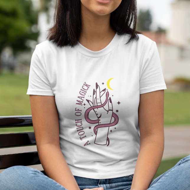 Snake Moon & Hand Mystical Touch of Magick Tri-Blend Shirt (Snake Moon & Hand Mystical Touch of Magick Tri-Blend Shirt)