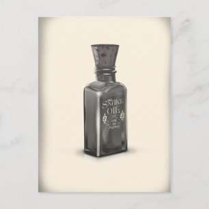 Snake Oil "Cure All Ailments" Bottle funny poster Postcard