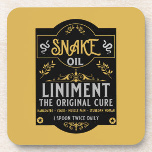 Snake oil salesman funny gifts for sales people   coaster
