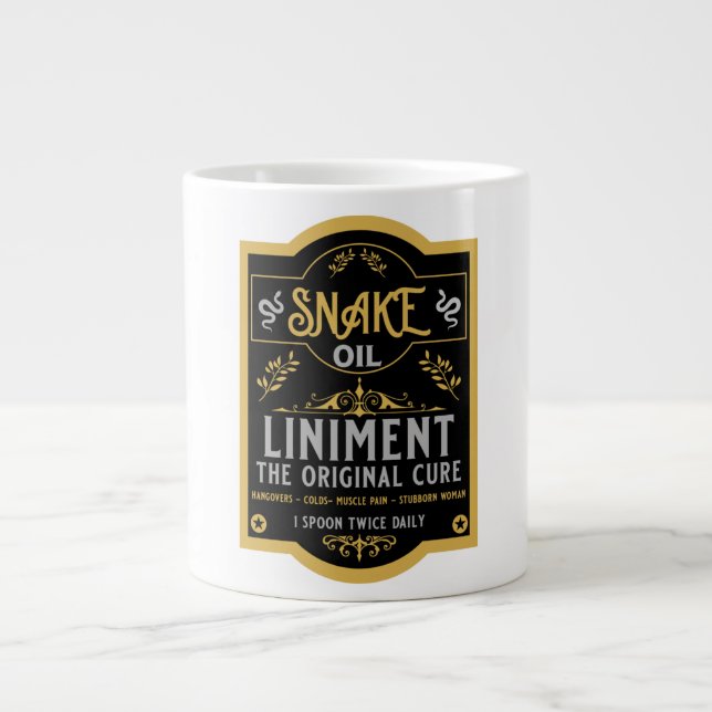 Snake oil salesman funny gifts for sales people   large coffee mug (Front)