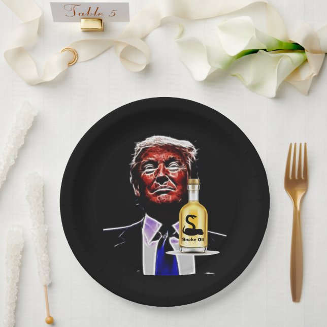 Snake Oil Salesman Paper Plate (Wedding)