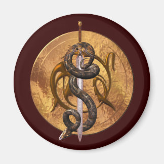Snake on a Sword Magnet