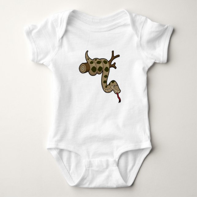 Snake on Branch Baby Bodysuit (Front)