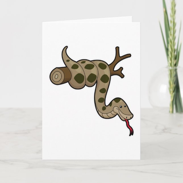 Snake on Branch Card (Front)