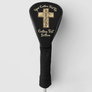 Snake on Cross Golf Head Cover