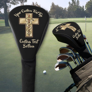 Snake on Cross Golf Head Cover
