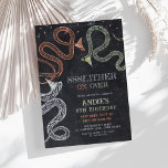 Snake Party Chalkboard Reptile Birthday Invitation<br><div class="desc">Snake Party Chalkboard Reptile Birthday Invitation</div>