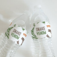 Snake Party Water Bottle Labels