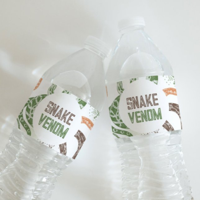 Snake Party Water Bottle Labels (Creator Uploaded)