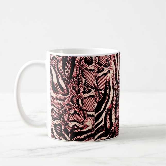 snake pattern texture art decor coffee mug (Left)