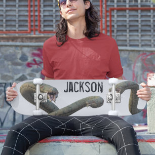 Snake Personalised Name Hydra Monster Skateboard