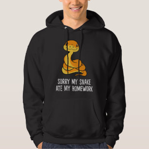 Snake Pet School Sorry, My Snake Ate Homework Hoodie