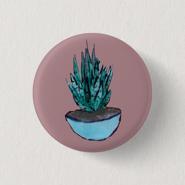 Snake Plant 3 Cm Round Badge (Front)