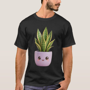 Snake Plant Kawaii Indoor Plant T-Shirt