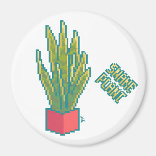 Snake plant Pixelart, Pixel Art Magnet