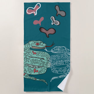 Snake print beach towel