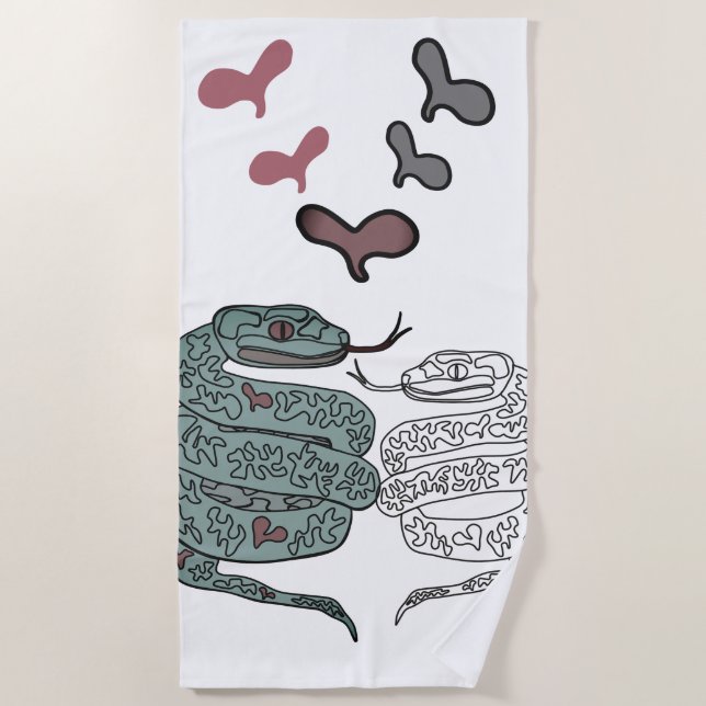 Snake print beach towel (Front)