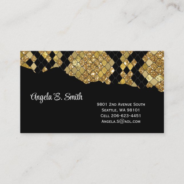 Snake Print Business Card (Front)