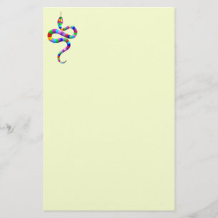 Snake Psychedelic Rainbow Stationery