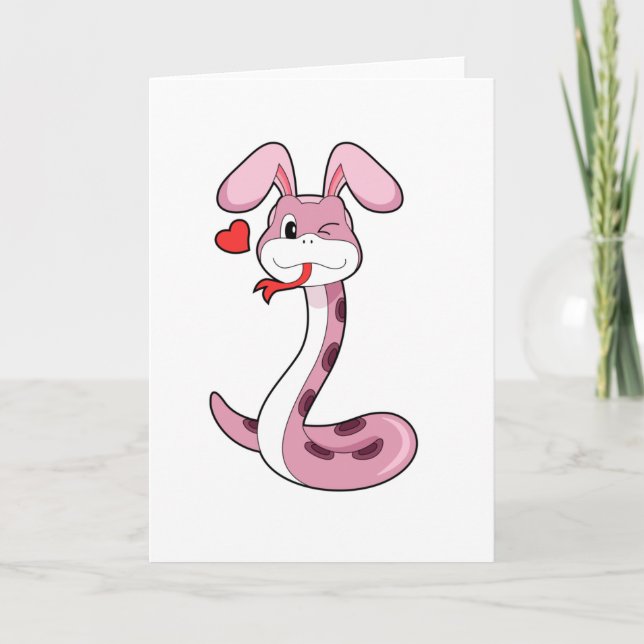 Snake Rabbit Heart Card (Front)