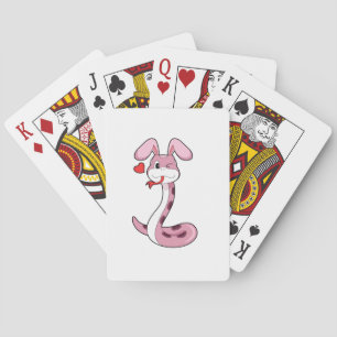 Snake Rabbit Heart Playing Cards