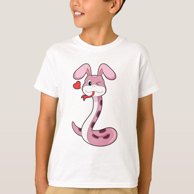 Snake Rabbit Heart T-Shirt (Front)