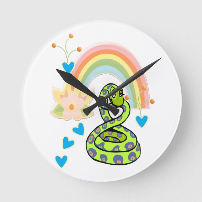 Snake Rainbow  Clock (Front)