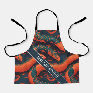 Snake Rainbow Colourful Personalised Pattern Apron