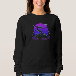 Snake Rattlesnake Retro 80s Style Sunset Reptile P Sweatshirt