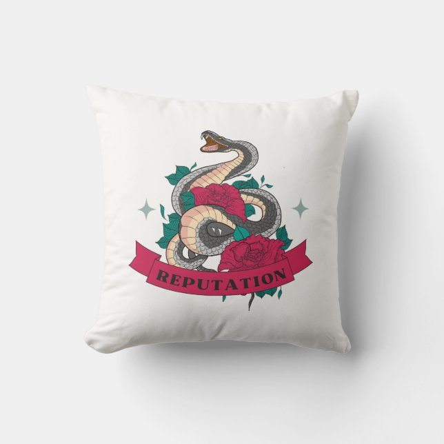 Snake Reputation In The World Cushion (Front)