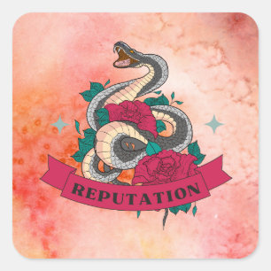 Snake Reputation In The World Square Sticker