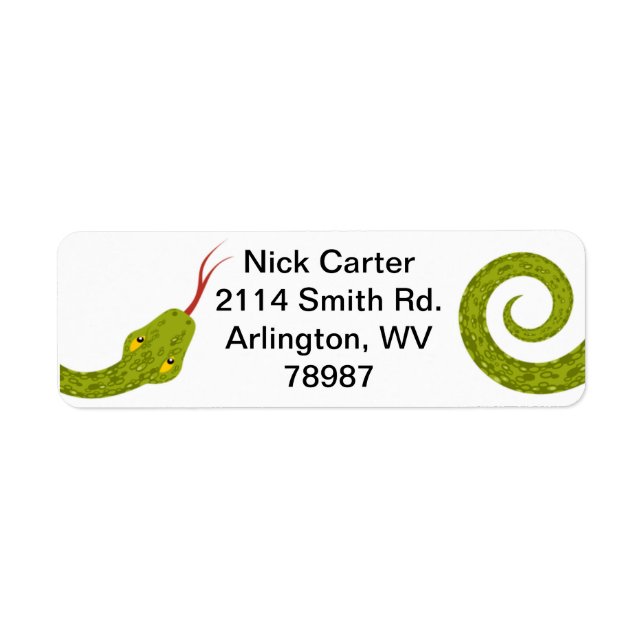 snake return address labels (Front)