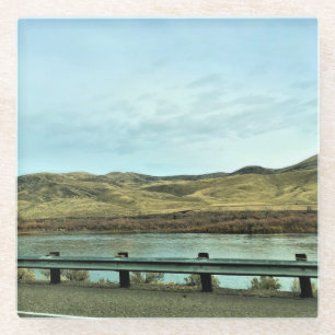 Snake River, Baker County, Oregon Glass Coaster