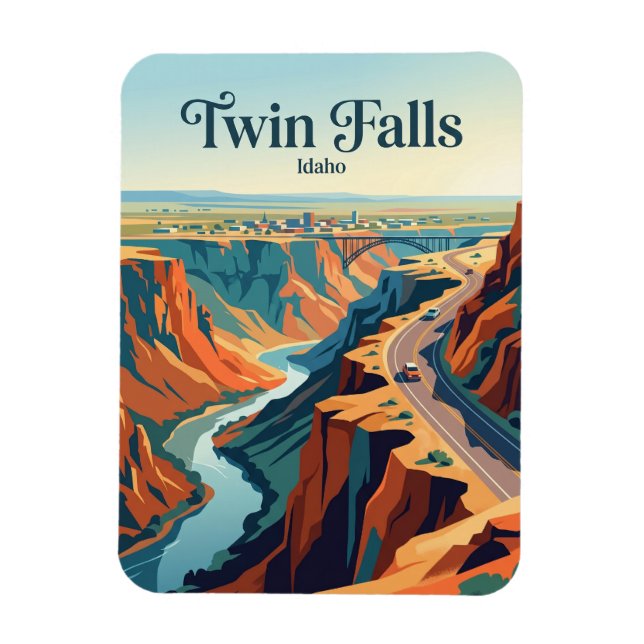 Snake River Canyon Rim Idaho Magnet (Vertical)